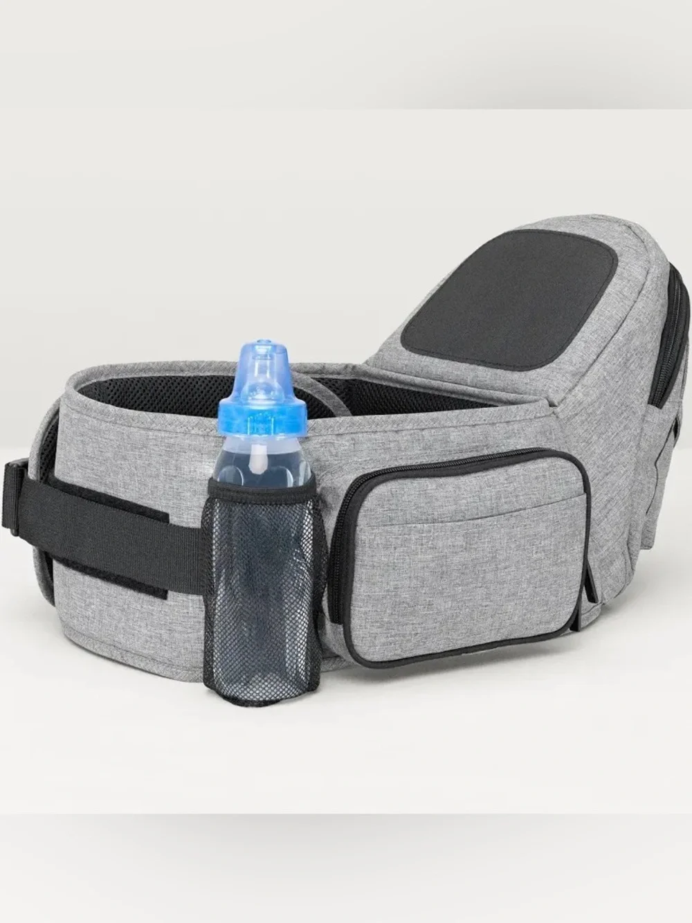 Tushbaby Gray Baby Diaper Bag Backpack